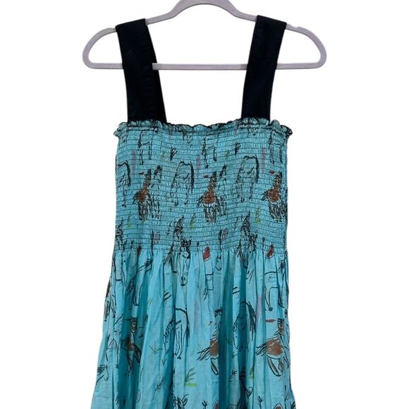RACHEL ANTONOFF Clarice Smock Tank Dress In Horse Print - Picture 3 of 7